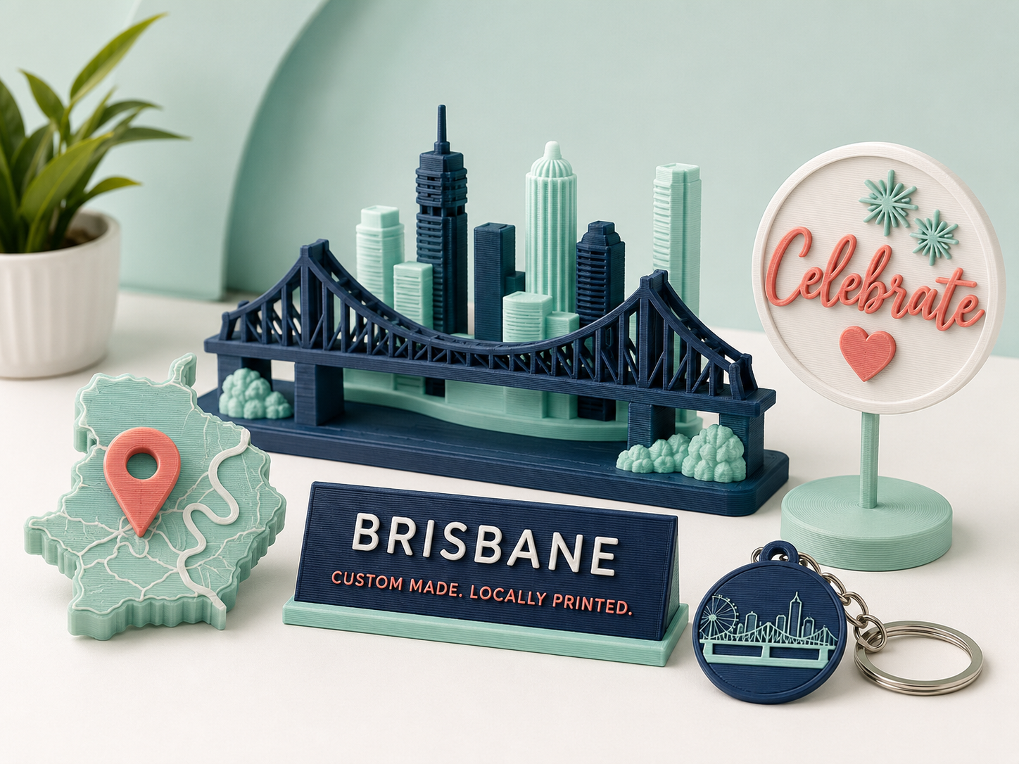 Brisbane custom 3D printing enquiries for locally printed signs, keychains, cake toppers and display pieces